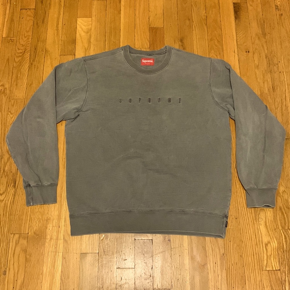 Supreme Grey Embroidered Sweatshirt